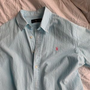 Baby blue linen Ralph Lauren